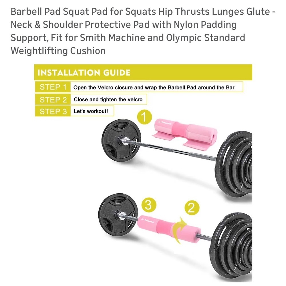 Pink Inhomest Barbell Pad - Picture 10 of 10